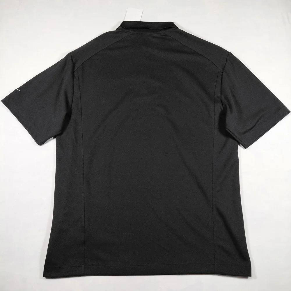 Nike Golf Mens‎ Large Black Callaway Cellars Embroidered Performance Polo Shirt